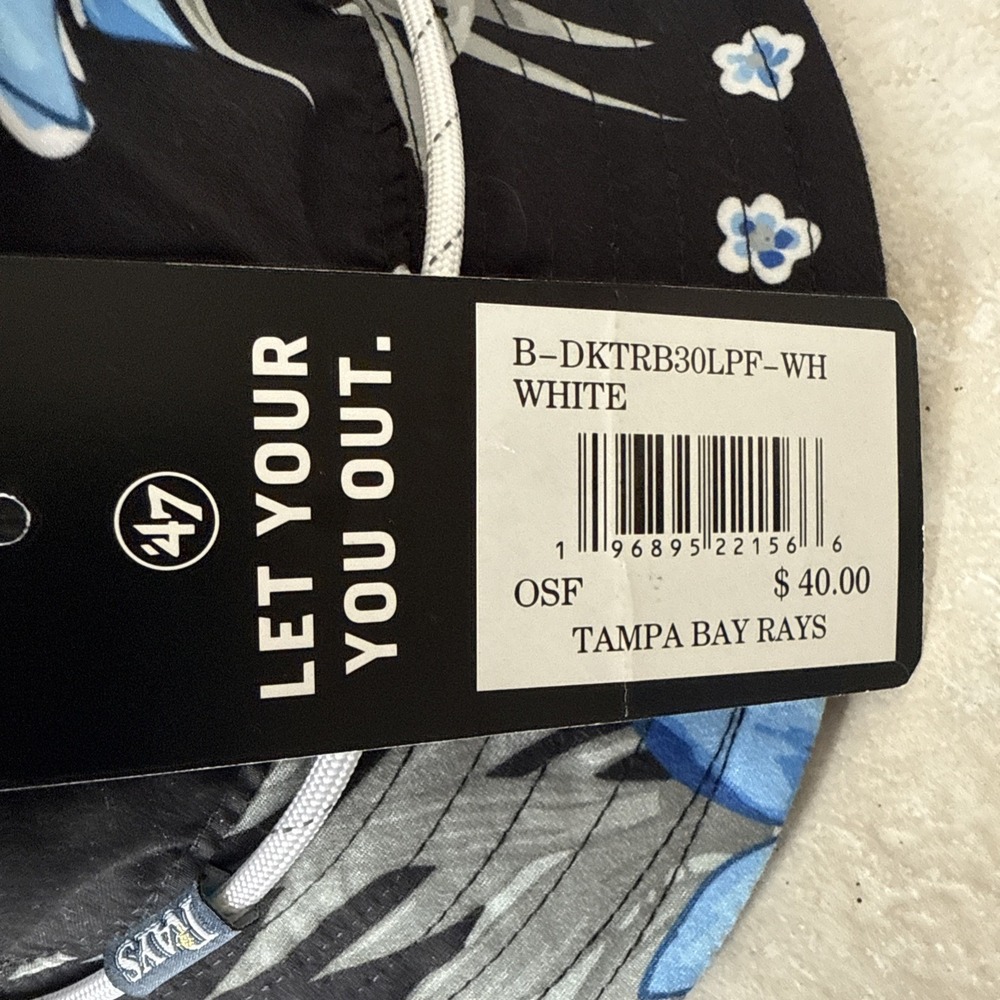 '47 Brand Tampa Bay Rays Adult Gameday‎ Floral Bucket Hat OSFM (New With Tags) - Picture 4 of 9